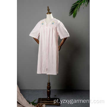 Camisola de algodão branco feminino